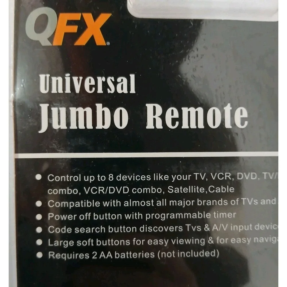 QFX REM-115 Jumbo Universal Remote Control Glow In the Dark New ‎ #912
